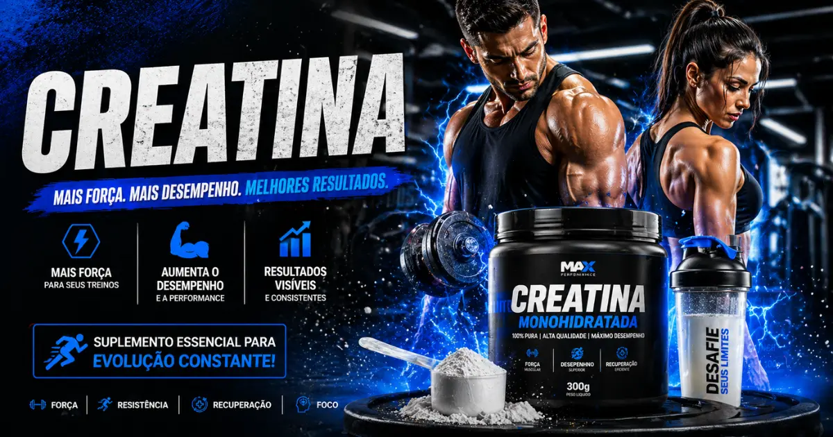Creatina Monohidratada: O Combustível Real dos Treinos Pesados