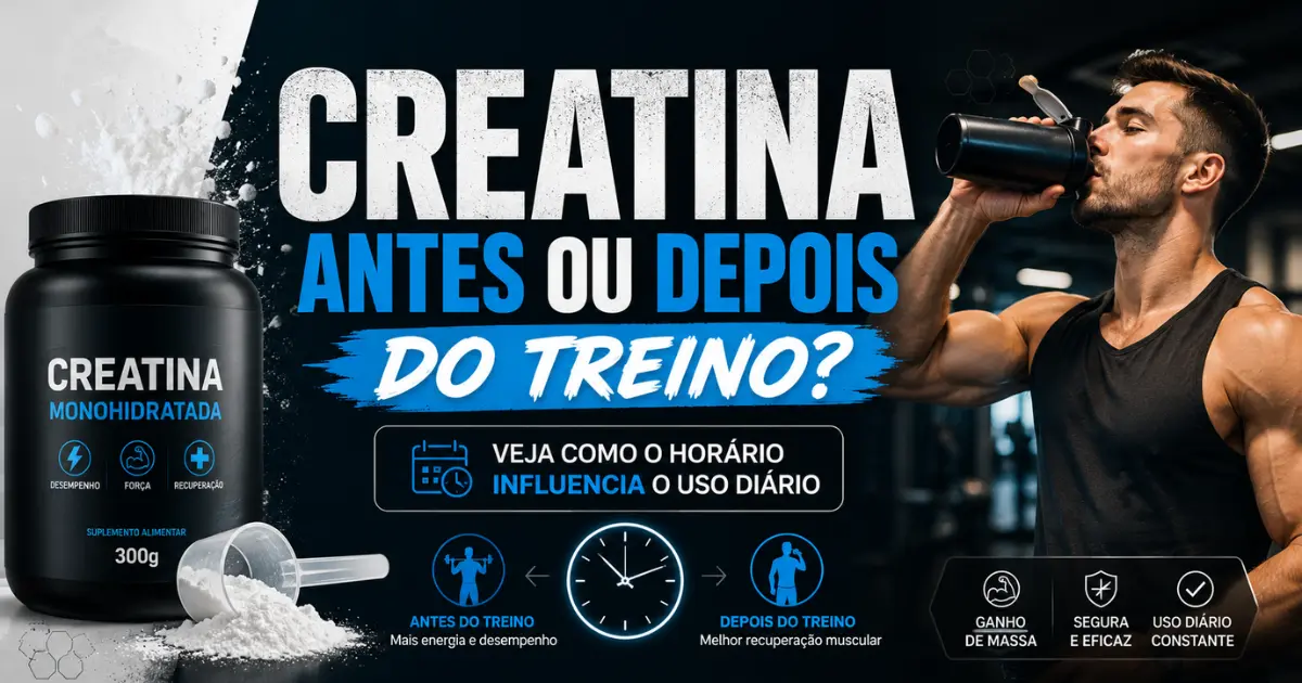 Creatina antes ou depois do treino? Veja como o horário influencia o uso diário